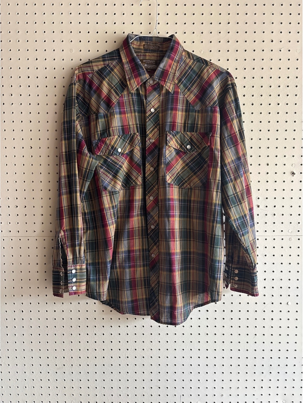 Outlaw Western Wear XL Plaid Snap Button Long Sleeve Shirt